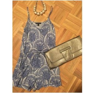 Banana Republic Blue and White Romper